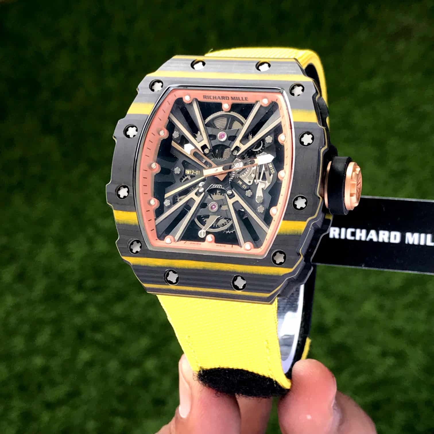 Richard Mille RM 12-01 Tourbillion Carbon Body Limited Edition Light Weight Automatic Mens Watch