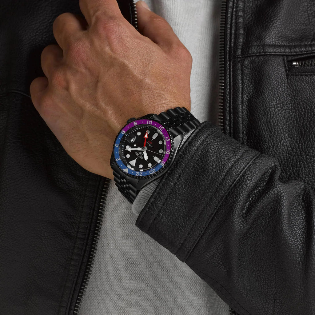 SEIKO GMT 5 SPORTS AUTOMATIC BLACK DIAL