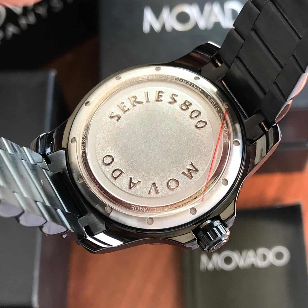 Movado 800 Series Black Dial Black PVD Japanese Men’s Watch