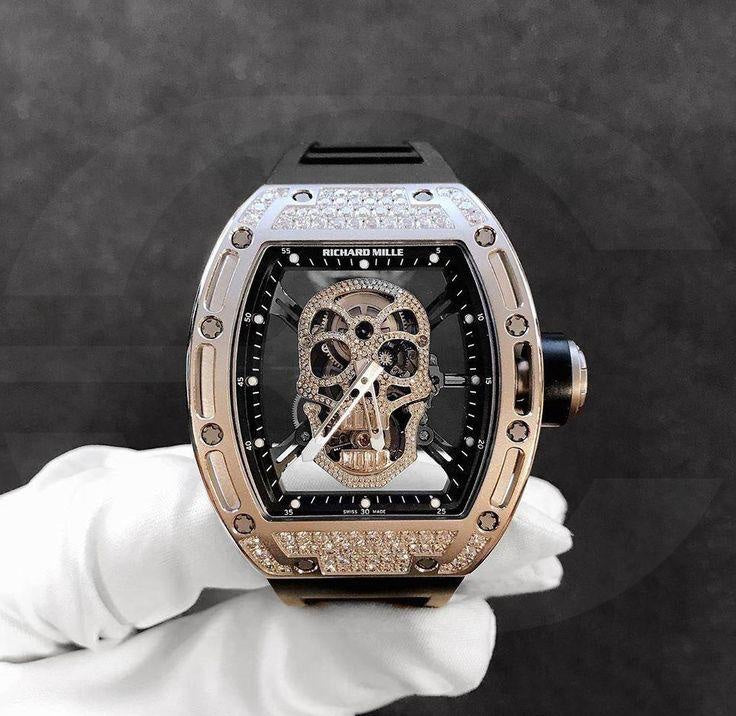 Richard Mille RM052 Skull White Diamond Semi ETA Machinery