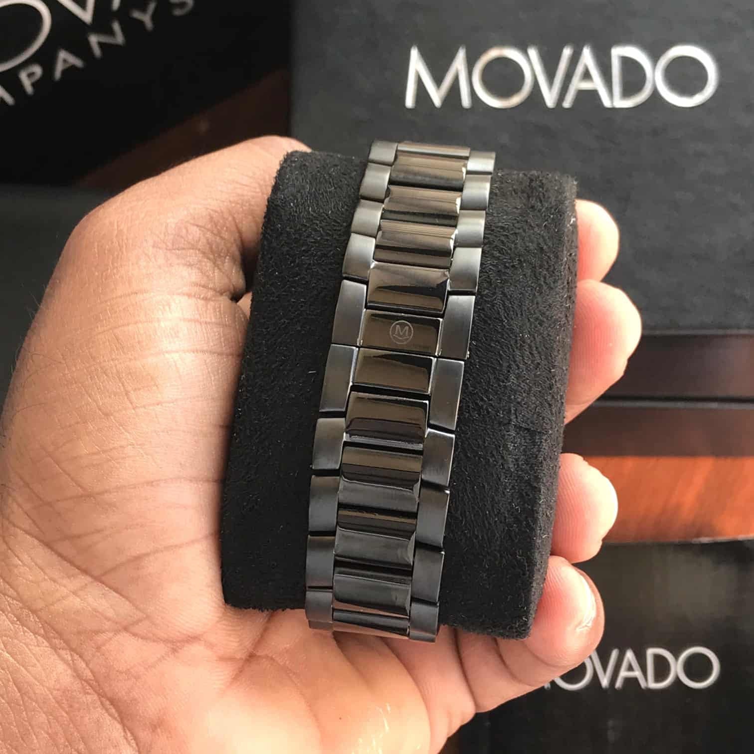 Movado 800 Series Black Dial Black PVD Japanese Men’s Watch