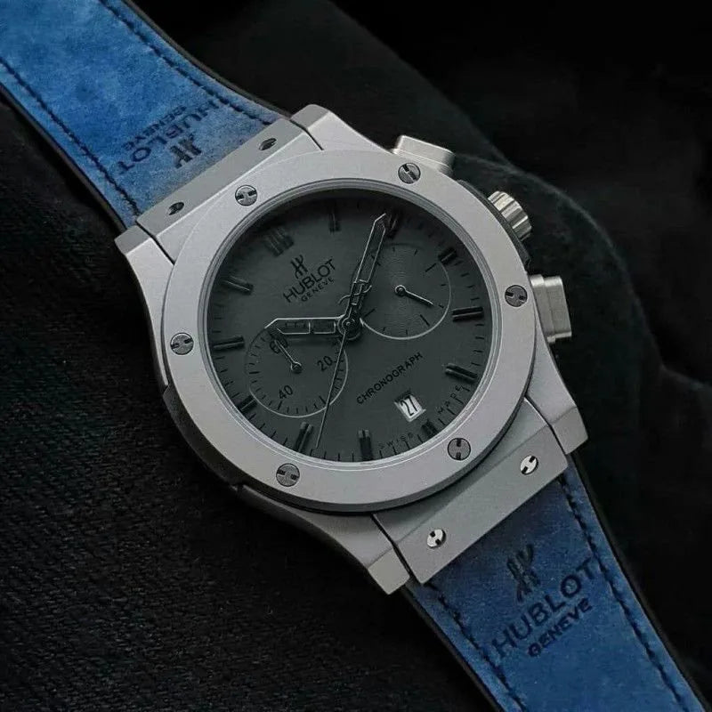 HUBLOT BIG BANG BLUE SILVER DATE DIAL