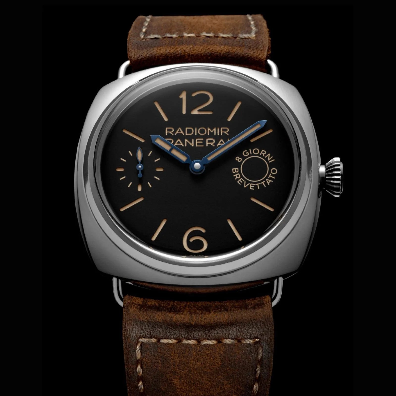LUMINOR PANERAI RADIOMIR OPEN BACK STEEL AUTOMATIC BLACK