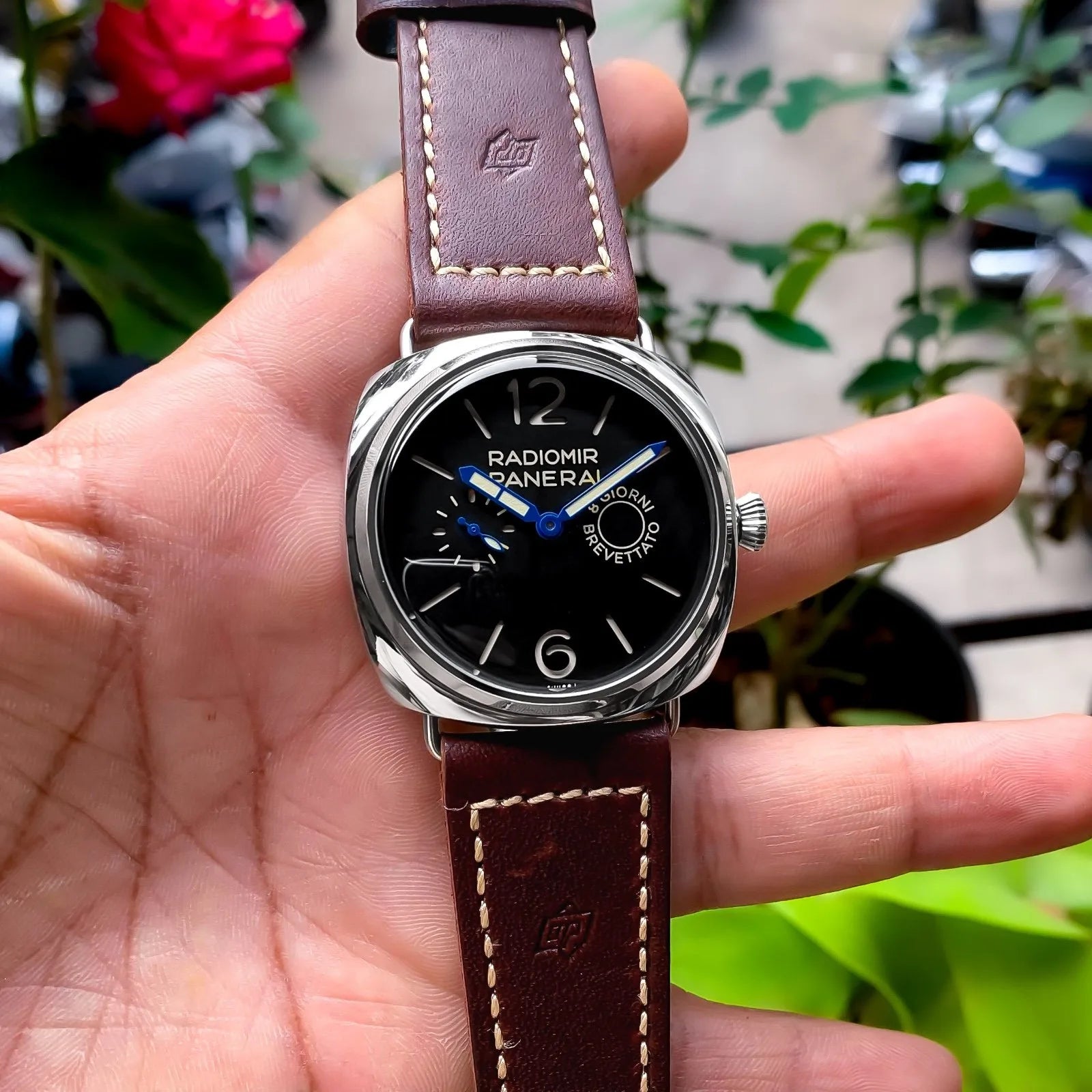 LUMINOR PANERAI RADIOMIR OPEN BACK STEEL AUTOMATIC BLACK
